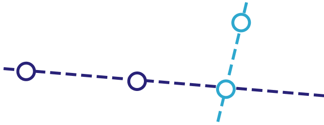 Another decorative element with dots and dashes, meant to resemble a transit map